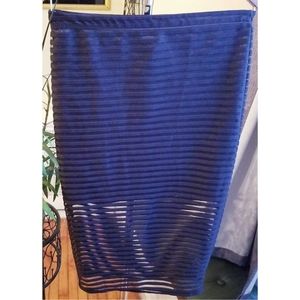 Black Striped Sheer At The Bottom Skirt